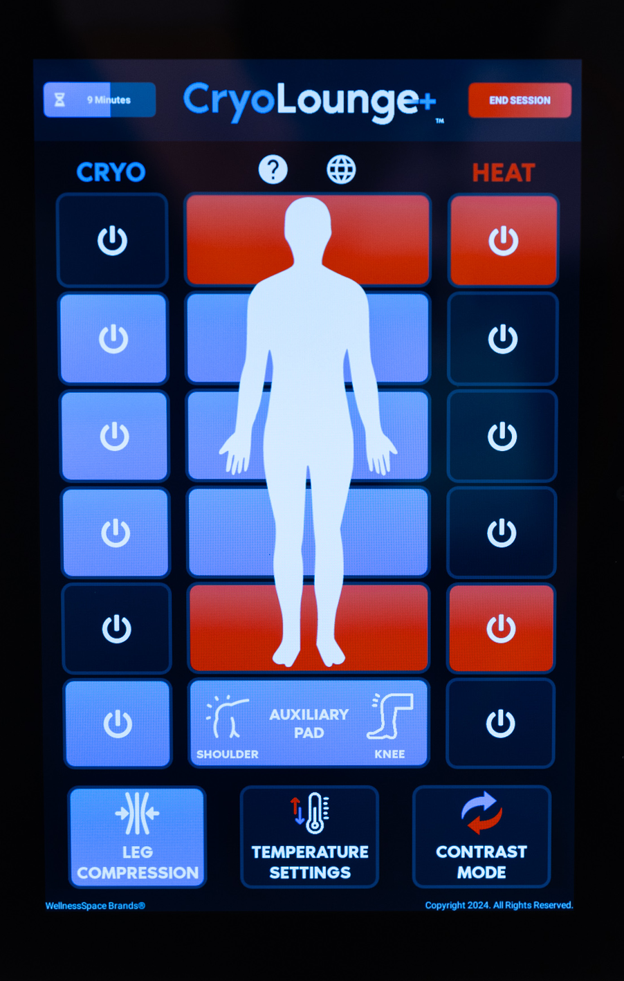 cryolounge controls