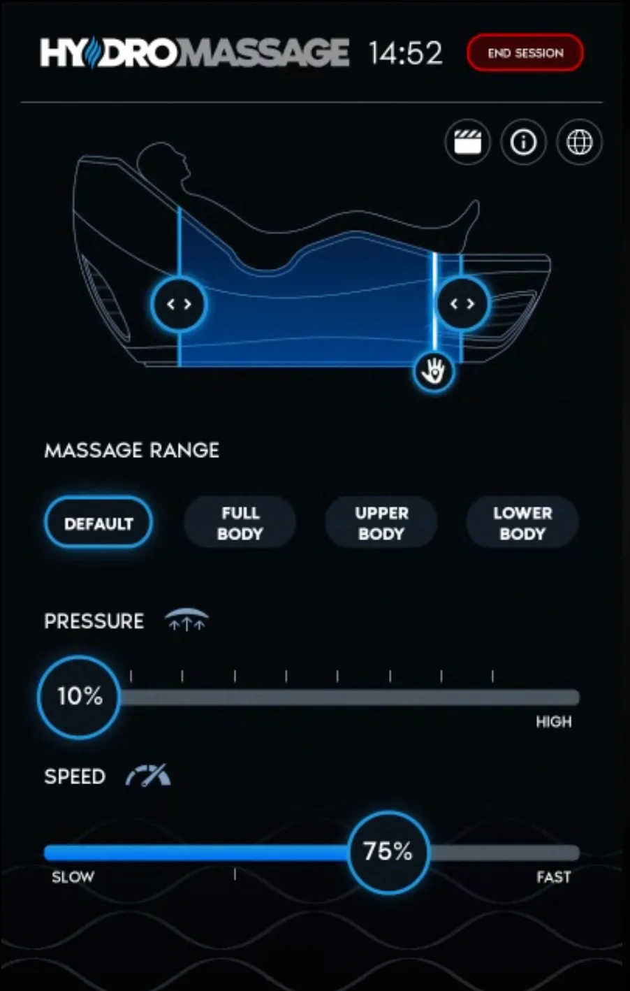 Product - HydroMassage 440 G3 12 Run Screen